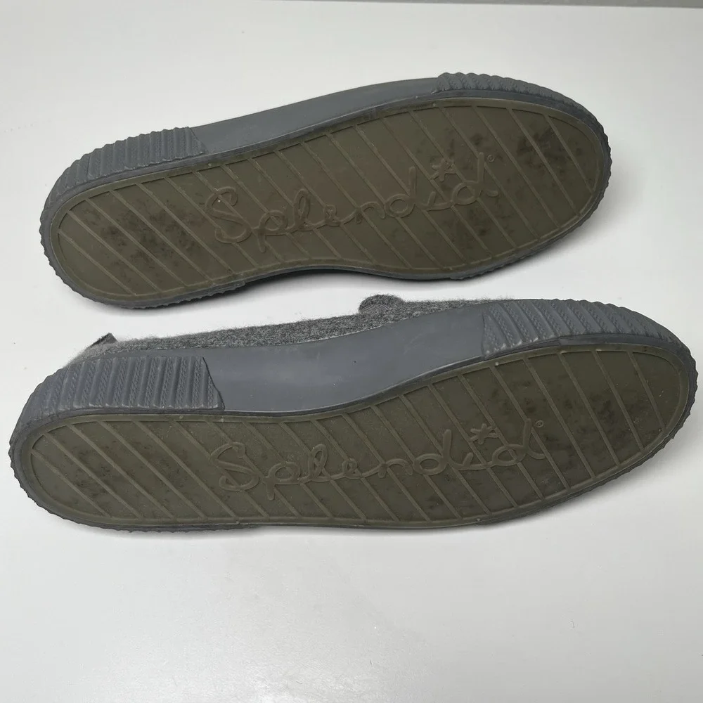 Splendid Women's Gray‎ Tulia Slip On Sneakers Sz 6.5 Felt Upper Comfy Cozy Warm